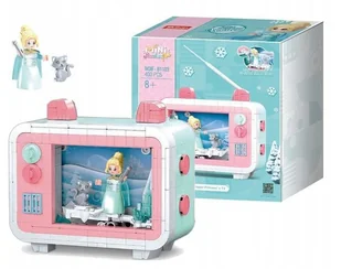 KLOCKI DLA DZIEWCZYNKI TELEWIZOR Z KSIĘŻNICZKĄ SLUBAN 400 ELEMENTÓW - Klocki - miniaturka - grafika 1