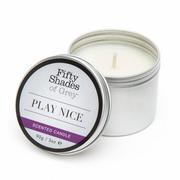 Masaż erotyczny - Fifty Shades of Grey Fifty Shades of Grey Play Nice Vanilla Candle 90g - miniaturka - grafika 1