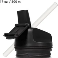 Butelki termiczne - HidrateSpark HidrateSpark Steel - zapasowa zakrętka ze słomką, 620 ml, czarny - miniaturka - grafika 1