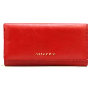 Gregorio IT-122 RED portfel damski skórzany czerwony DAR 62 - Portfele - miniaturka - grafika 1