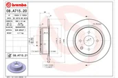 Tarcze hamulcowe - BREMBO 08.A715.21 08.A715.21 - miniaturka - grafika 1