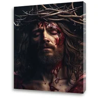 Ikony i obrazy sakralne - Obraz religijny na płótnie Jezus Chrystus Umęczony - Ecce Homo - miniaturka - grafika 1
