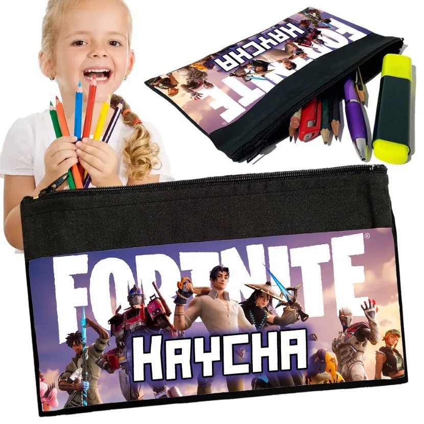 Personalizowany Piórnik FORTNITE - Saszetka Nadruk imienia Prezent