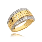 Pierścionki - Złoty pierścionek Au 585 z cyrkoniami N 0316 - miniaturka - grafika 1