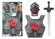 Stroje karnawałowe - Strój Kostium Samuraja Rycerza Zestaw Zbroja Miecz Nadgarstnik - miniaturka - grafika 1