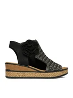 Sandały damskie - Rieker Sandały CEO-63791-01 Czarny - miniaturka - grafika 1