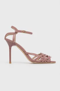 Sandały damskie - Marella sandały BOLOGNA kolor różowy - grafika 1