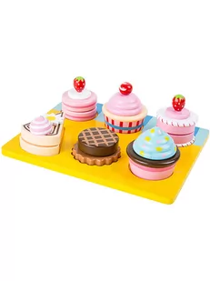 Small foot 7-częściowy zestaw muffinek do krojenia - 3+ - Zabawki AGD - miniaturka - grafika 1