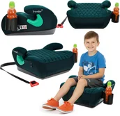 Foteliki samochodowe - FOTELIK SAMOCHODOWY PODKŁADKA SIEDZISKO ZIELONY PIKOWANY R129 125-150 CM - miniaturka - grafika 1