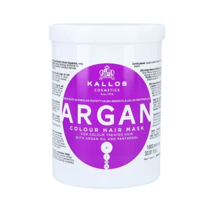 KALLOS ARGAN OIL Kremowa maska chroniąca kolor 1000ml - Maski do włosów - miniaturka - grafika 1