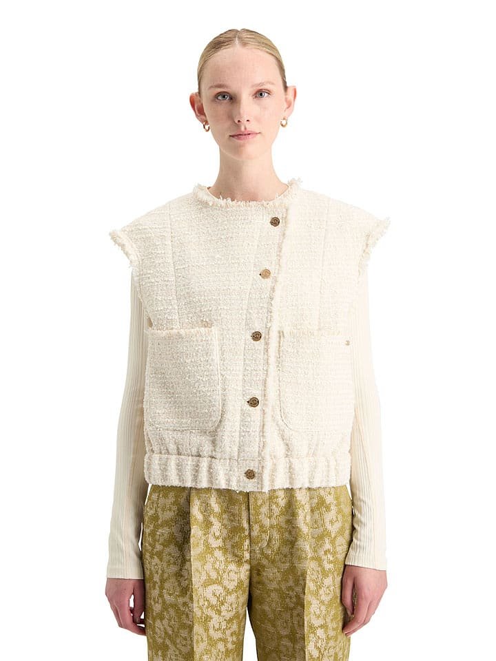 Scotch & Soda Kamizelka w kolorze kremowym