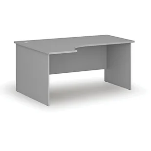 Biurko narożne PRIMO GRAY, 1600 x 1200 mm, lewe, szare - Biurka - miniaturka - grafika 1