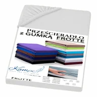 Prześcieradła - PRZEŚCIERADŁO Z GUMKĄ FROTTA BIAŁY 180x200 - miniaturka - grafika 1
