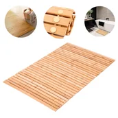 Dywaniki łazienkowe - Mata Bambusowa Łazienkowa Drewniana Antypoślizgowy Dywanik Natural 40X60 Cm - miniaturka - grafika 1