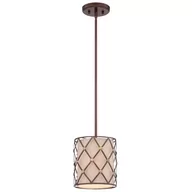 Lampy sufitowe - Elstead Lighting Lampa wisząca BROWN LATTICE QZ/BROWNLATT/P/S - Lighting QZ/BROWNLATT/P/S - miniaturka - grafika 1
