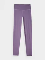 Spodnie sportowe damskie - Damskie legginsy treningowe 4F 4FWAW24TFTIF30 - fioletowe - miniaturka - grafika 1