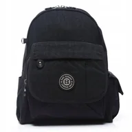 Plecaki - Mały Plecak Damski Lekki z Materiału na Urlop Czarny 10L Bag Street - miniaturka - grafika 1