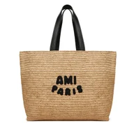 Torebki damskie - Torebka AMI PARIS ULL033.AW0077 Beżowy - miniaturka - grafika 1