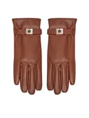 Rękawiczki - Guess Rękawiczki Damskie AW5188 NYL02 Brązowy - miniaturka - grafika 1