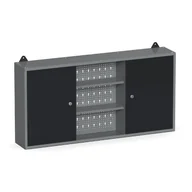 Szafki biurowe - B2B Partner Szafka wisząca HOBBY III, kombinowana TC-003 RAL7040/7012 - miniaturka - grafika 1