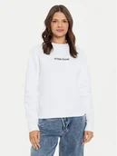 Bluzy damskie - Guess Jeans Bluza W4YQ10 KC811 Biały Regular Fit - miniaturka - grafika 1