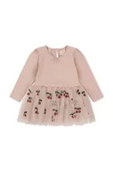 Sukienki i spódniczki dla dziewczynek - Konges Sløjd sukienka dziecięca kolor różowy mini rozkloszowana - miniaturka - grafika 1
