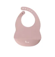 Śliniaki i fartuszki - Bo Jungle śliniak silikonowy Pastel Pink - miniaturka - grafika 1
