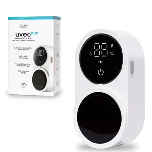Sterylizator UV do szczoteczek uchwyt wieszak bezdotykowy ZENT Uveo Duo - Końcówki do szczoteczek elektrycznych - miniaturka - grafika 1