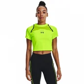 Koszulki i topy damskie - Damska koszulka do biegania UA Run Anywhere Crop SS - limonka - miniaturka - grafika 1