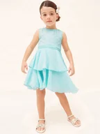 Sukienki i spódniczki dla dziewczynek - Mayoral Sukienka elegancka 3912 Niebieski - miniaturka - grafika 1