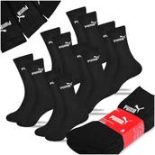 Skarpetki męskie - Puma Skarpety Męskie Długie Crew Socks Zestaw Bawełna Czarne 6 par Rozmiar 35/38 - miniaturka - grafika 1
