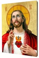 Ikony i obrazy sakralne - Ikona Serce Jezusa - miniaturka - grafika 1
