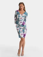 Sukienki - Swing Sukienka koktajlowa 5AG07300 Kolorowy Slim Fit - miniaturka - grafika 1