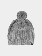 Czapki męskie - 4F Czapka zimowa z pomponem męska - szara M - miniaturka - grafika 1