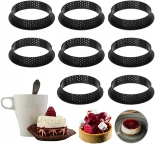 Foremki Do Tartaletek Formy Rant Perforowany Forma Ranty Silikonowe 8Szt - Formy do ciast - miniaturka - grafika 1