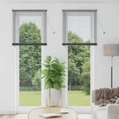 Żaluzje - Żaluzja okienna z zasłonami ciemno szary Aluminium vidaXL - miniaturka - grafika 1