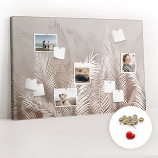 Organizer na ścianę XXL, Tablica Korkowa 120x80 cm - Tropikalne liście + Pinezki - Tablice i flipcharty - miniaturka - grafika 1
