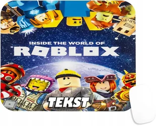 PODKŁADKA POD MYSZKĘ Z NADRUKIEM ROBLOX GRY LUDZIKI-TEKST -20X24 - Podkładki pod mysz - miniaturka - grafika 1