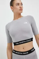Koszulki sportowe damskie - The North Face t-shirt treningowy kolor szary - miniaturka - grafika 1
