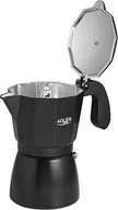 Zaparzacze i kawiarki - Kawiarka Zaparzacz do Kawy Espresso 320ml Stal Nierdzewna Czarna - miniaturka - grafika 1
