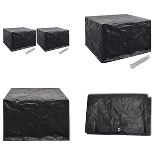 vidaXL Pokrowce na meble ogrodowe 2 szt. 8 oczek 135x135x90 cm - Pokrowiec na meble ogrodowe - Pokrowiec ochronny na meble ogrodowe - Plandeka na meble ogrodowe - Maska na meble ogrodowe - Pokrowce na meble ogrodowe - miniaturka - grafika 1
