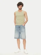 Koszulki męskie - HUGO Tank top Dapota 50542089 Zielony Slim Fit - miniaturka - grafika 1