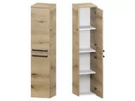 Szafki łazienkowe - Słupek Łazienkowy ATHD 30 cm 2D Prawy - Dąb Evoke Coast Mat - Uchwyty Czarne Matowe - miniaturka - grafika 1