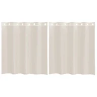 Zasłony - vidaXL Zasłony woalowe z przelotkami 2 szt. Kremowe 140x140 cm - miniaturka - grafika 1