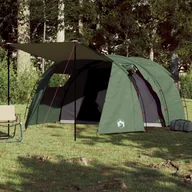 Namioty - vidaXL Namiot kempingowy, 4-os., zielony, 420x260x153 cm, tafta 185T - miniaturka - grafika 1