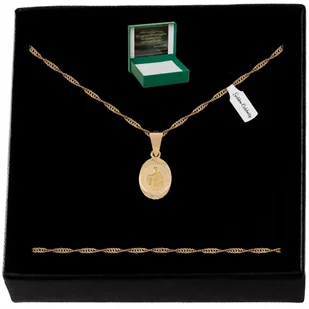 Złoty Łańcuszek Medalik Szkaplerz 925 + Grawer Komunia Chrzest Bierzmowanie - Biżuteria dla dzieci Złoty Łańcuszek Medalik Szkaplerz 925 + Grawer Komunia Chrzest Bierzmowanie - Biżuteria dla dzieci - miniaturka - grafika 1