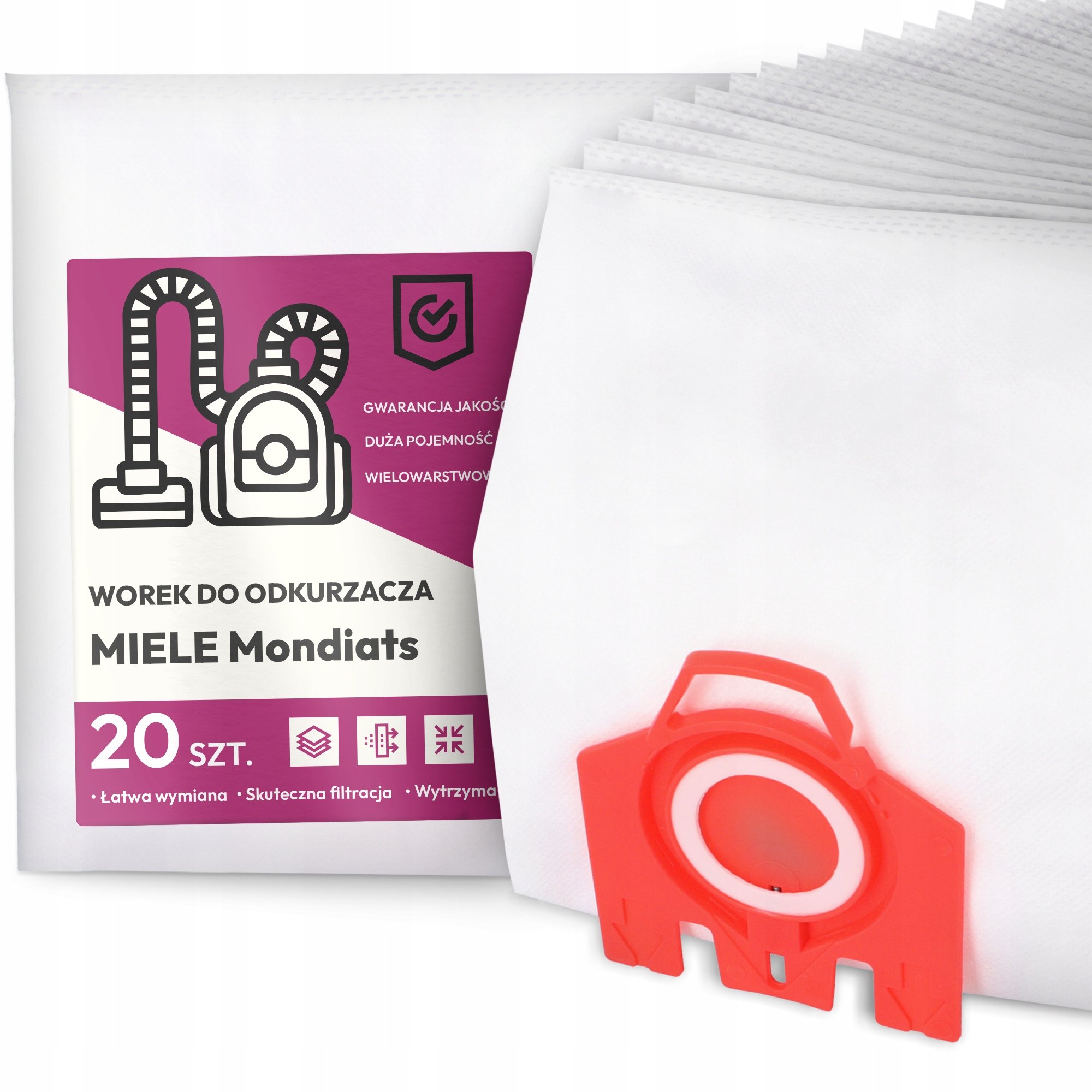 20x Worek do Odkurzacza Miele Mondiats Syntetyczny Duży Pojemny Worki G9