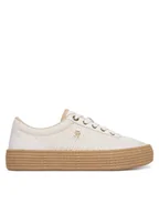 Espadryle damskie - Tommy Hilfiger Espadryle FW0FW09173 Biały - miniaturka - grafika 1