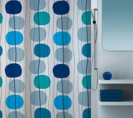 Zasłony prysznicowe - Spirella spirella 10.16731 materiałowa zasłona prysznicowa Mobile Blue, 180 x 200 cm (10.167310000000001) - miniaturka - grafika 1