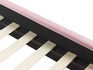 Łóżko welurowe 90 x 200 cm różowe ANET - Łóżka - miniaturka - grafika 7